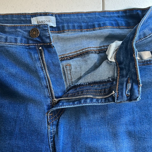 BAMBOO, Flared Leg Blue Jeans With Side Slits, Size 15 - Picture 5 of 8